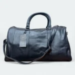 Durable Artificial Leather Duffle Bag for Solo Travel 170621 Black