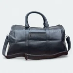 Durable Artificial Leather Duffle Bag for Solo Travel 170621 Black - Image 2