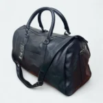 Durable Artificial Leather Duffle Bag for Solo Travel 170621 Black - Image 3
