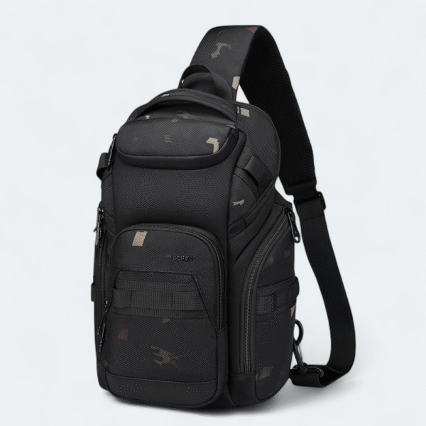 a1af01424f1-600x600-1.png OZUKO 9809 Stylish Chest Bag Oxford Cloth Waterproof Single Shoulder Crossbody Bag – Camouflage - Image 1